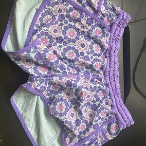 Women’s floral purple Lululemon shorts